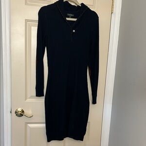 Elegant Navy Sweater Dress